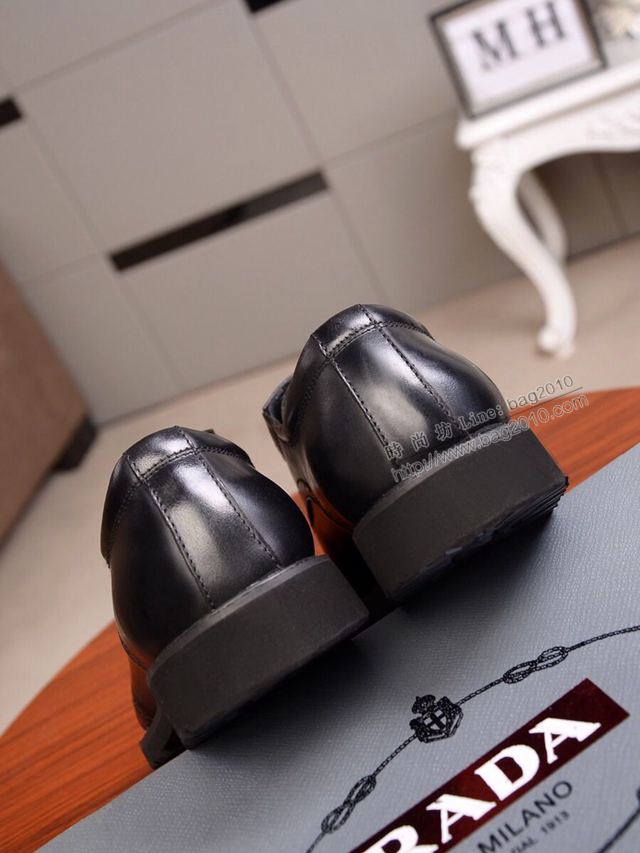 PRADA男鞋 普拉達2019香港上架款 專櫃同步更新 男士商務皮鞋  hdx13363